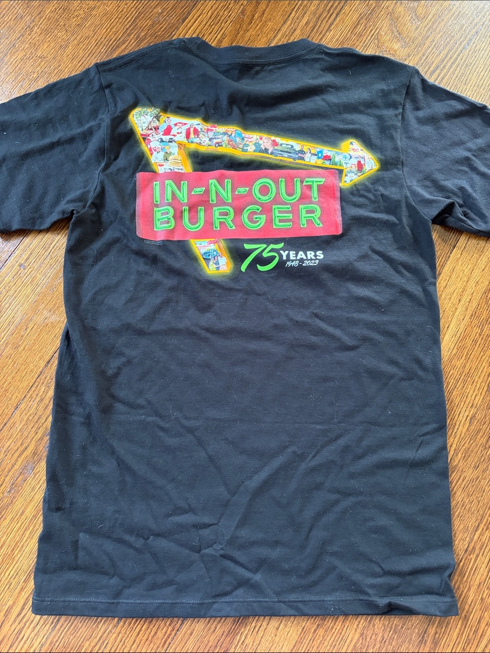 In-N-Out Burger 75 Years 2023 Black Logo Short-Sleeve Tee